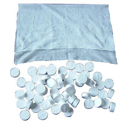 Wipes таблетки вискозы OEM 100% волшебные с Nonwoven сетки, обжатой тканью